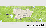 Shaded Relief Panoramic Map of Sävsjö Kommun, physical outside