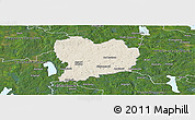Shaded Relief Panoramic Map of Sävsjö Kommun, satellite outside
