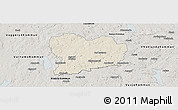 Shaded Relief Panoramic Map of Sävsjö Kommun, semi-desaturated