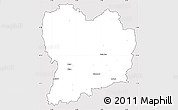 Silver Style Simple Map of Sävsjö Kommun, cropped outside