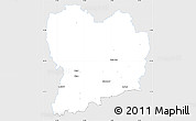 Silver Style Simple Map of Sävsjö Kommun, single color outside
