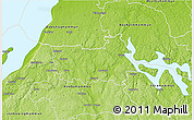 Physical 3D Map of Tranas Kommun