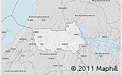 Silver Style 3D Map of Tranas Kommun