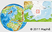 Physical Location Map of Tranas Kommun, highlighted country