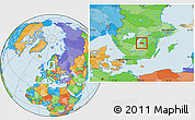 Political Location Map of Tranas Kommun