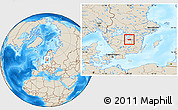 Shaded Relief Location Map of Tranas Kommun