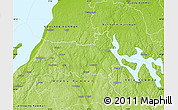 Physical Map of Tranas Kommun