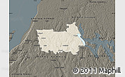 Shaded Relief Map of Tranas Kommun, darken
