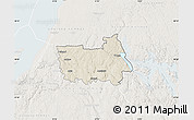 Shaded Relief Map of Tranas Kommun, lighten