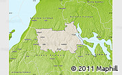 Shaded Relief Map of Tranas Kommun, physical outside