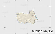 Shaded Relief Map of Tranas Kommun, single color outside