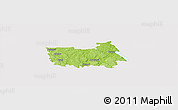 Physical Panoramic Map of Tranas Kommun, cropped outside