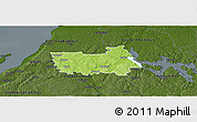 Physical Panoramic Map of Tranas Kommun, darken