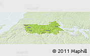 Physical Panoramic Map of Tranas Kommun, lighten