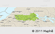 Physical Panoramic Map of Tranas Kommun, shaded relief outside