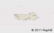 Shaded Relief Panoramic Map of Tranas Kommun, cropped outside