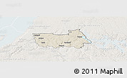 Shaded Relief Panoramic Map of Tranas Kommun, lighten