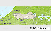 Shaded Relief Panoramic Map of Tranas Kommun, physical outside