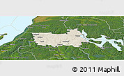 Shaded Relief Panoramic Map of Tranas Kommun, satellite outside