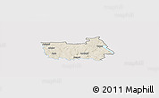 Shaded Relief Panoramic Map of Tranas Kommun, single color outside
