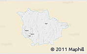 Classic Style 3D Map of Vaggeryd Kommun, single color outside