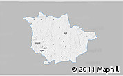 Gray 3D Map of Vaggeryd Kommun, single color outside