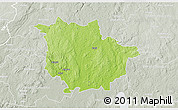 Physical 3D Map of Vaggeryd Kommun, lighten, semi-desaturated