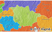 Physical 3D Map of Vaggeryd Kommun, political outside