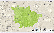 Physical 3D Map of Vaggeryd Kommun, shaded relief outside