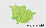 Physical 3D Map of Vaggeryd Kommun, single color outside