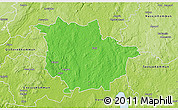 Political 3D Map of Vaggeryd Kommun, physical outside