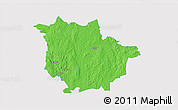 Political 3D Map of Vaggeryd Kommun, single color outside