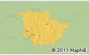 Savanna Style 3D Map of Vaggeryd Kommun, single color outside