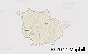 Shaded Relief 3D Map of Vaggeryd Kommun, cropped outside