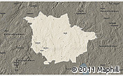 Shaded Relief 3D Map of Vaggeryd Kommun, darken