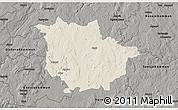 Shaded Relief 3D Map of Vaggeryd Kommun, darken, semi-desaturated