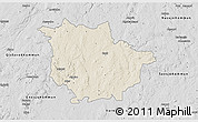 Shaded Relief 3D Map of Vaggeryd Kommun, desaturated