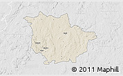 Shaded Relief 3D Map of Vaggeryd Kommun, lighten, desaturated
