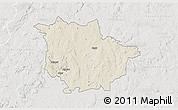 Shaded Relief 3D Map of Vaggeryd Kommun, lighten, semi-desaturated