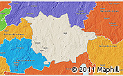 Shaded Relief 3D Map of Vaggeryd Kommun, political outside