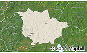 Shaded Relief 3D Map of Vaggeryd Kommun, satellite outside