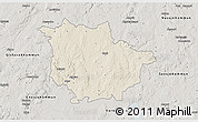 Shaded Relief 3D Map of Vaggeryd Kommun, semi-desaturated