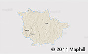Shaded Relief 3D Map of Vaggeryd Kommun, single color outside