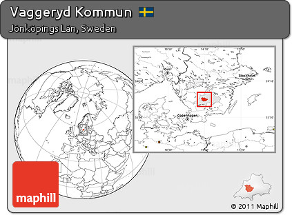 Blank Location Map of Vaggeryd Kommun, highlighted parent region