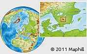 Physical Location Map of Vaggeryd Kommun