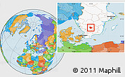 Political Location Map of Vaggeryd Kommun, highlighted country
