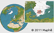 Satellite Location Map of Vaggeryd Kommun, highlighted country, highlighted parent region