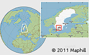 Savanna Style Location Map of Vaggeryd Kommun, highlighted country, highlighted parent region, within the entire country
