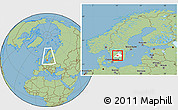 Savanna Style Location Map of Vaggeryd Kommun, highlighted parent region, within the entire country
