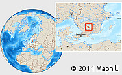 Shaded Relief Location Map of Vaggeryd Kommun
